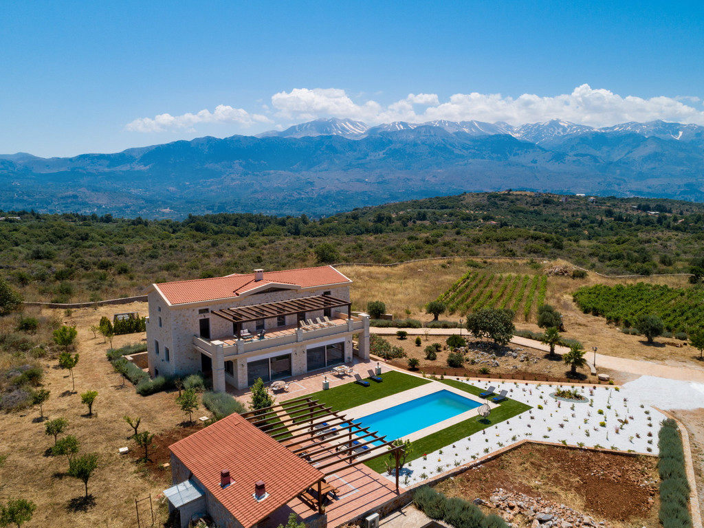 Nord-West Kreta, Vamos, Luxus Villa mit privatem Pool und Meerblick
