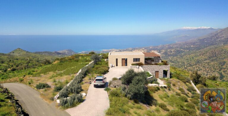 Kreta, Ag. Pavlos, Luxuriöse Ferienvilla Wfl. 96,00 m² mit Pool und Panorama Meerblick und separatem Apartment